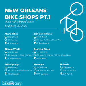 New Orleans Bike Shop Hours